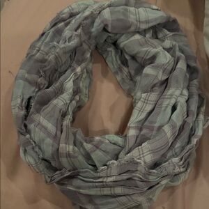 Maurices Plaid Infinity Scarf in Gray and Lavender